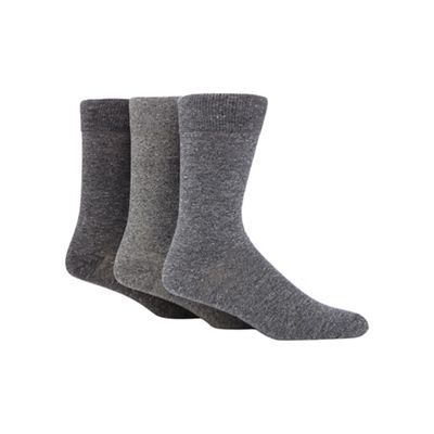Pack of three grey long socks